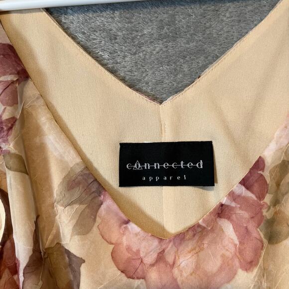 Vintage Floral Midi Dress Cottagecore Sleeveless Summer Dress Size Large 90s - Picture 4 of 6